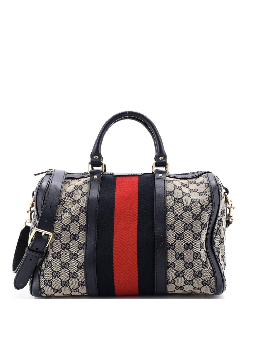 Gucci Vintage Web Boston Bag Gg Canvas #373059G97B